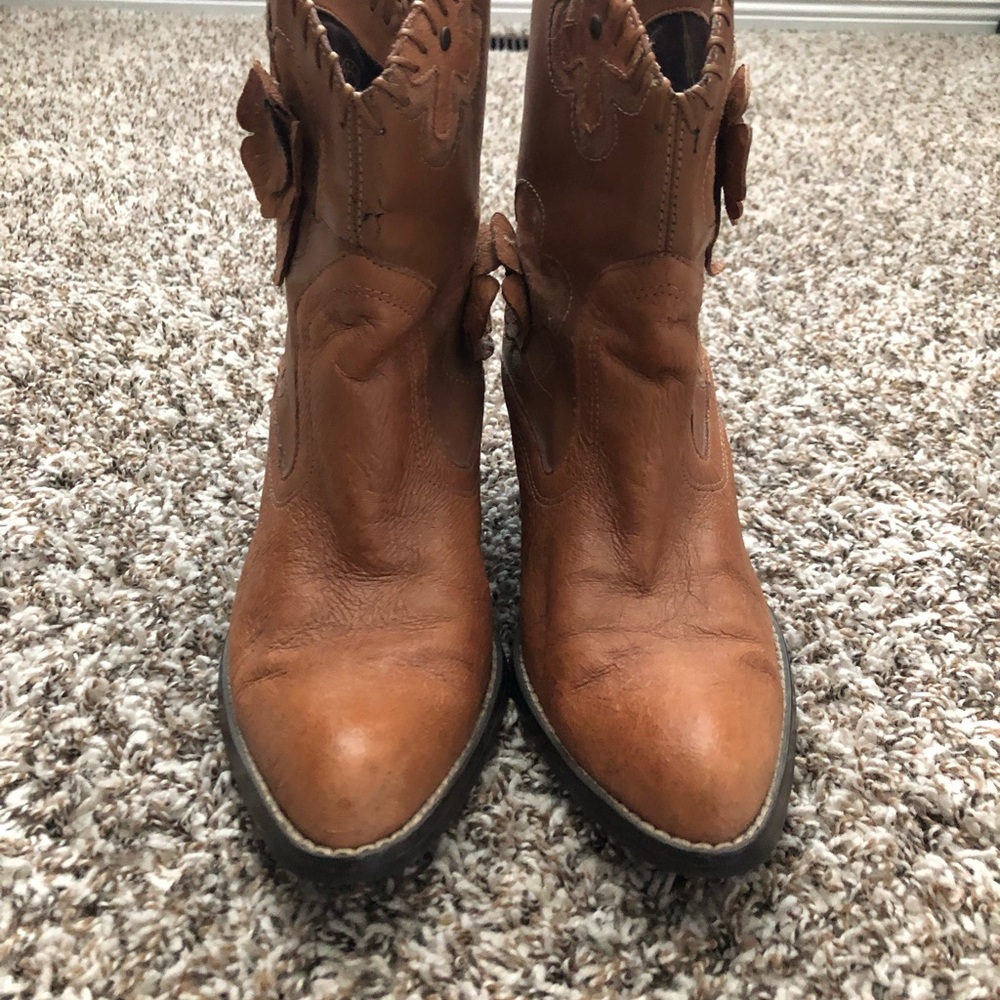 Brown Leather Western Boots